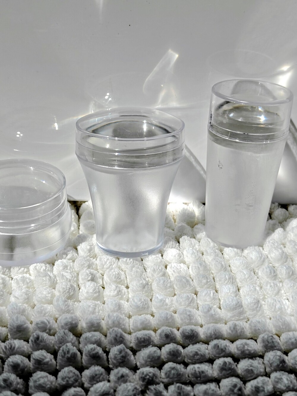 3 Piece CLEAR JUMBO NAIL STAMPERS